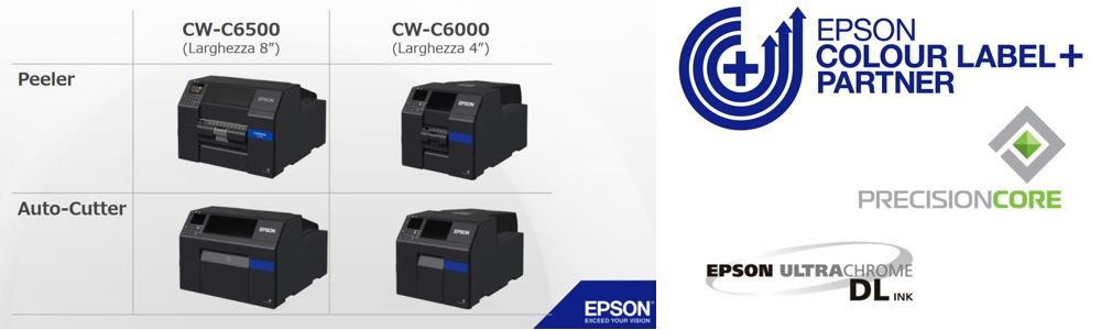 Epson CW-C6000PE - Stampante etichette InkJet 4 colori spellicolatore